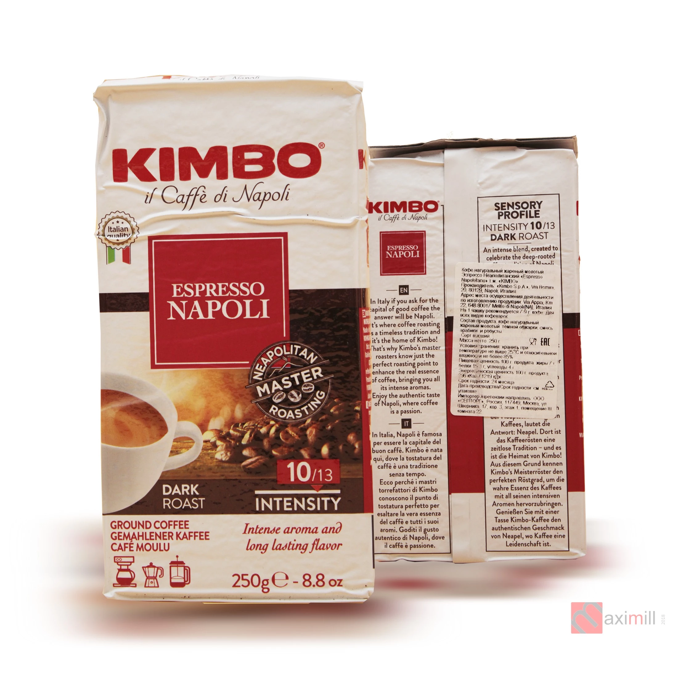 Кофе молотый Kimbo Espresso Napoletano, 250 гр. — купить в Екатеринбурге с  доставкой